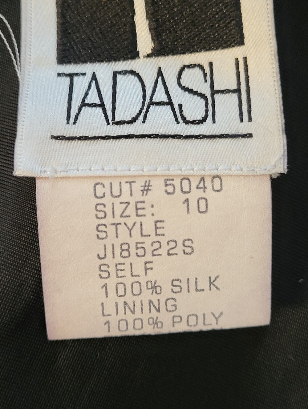 Tadashi Shoji 90s Size 10 Silk Chiffon Animal Print Strapless Dress Size 10 - Picture 9 of 9